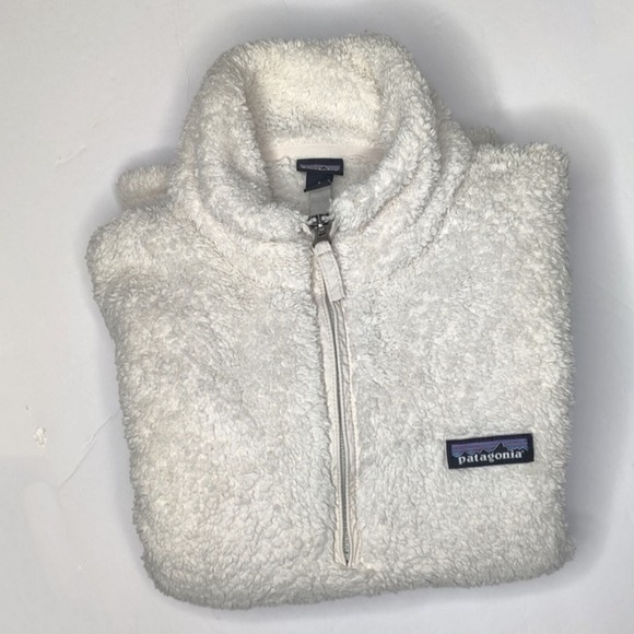 Patagonia Sherpa Quarter Zip Los Gatos Cream Pullover Ladies Small - Picture 3 of 13